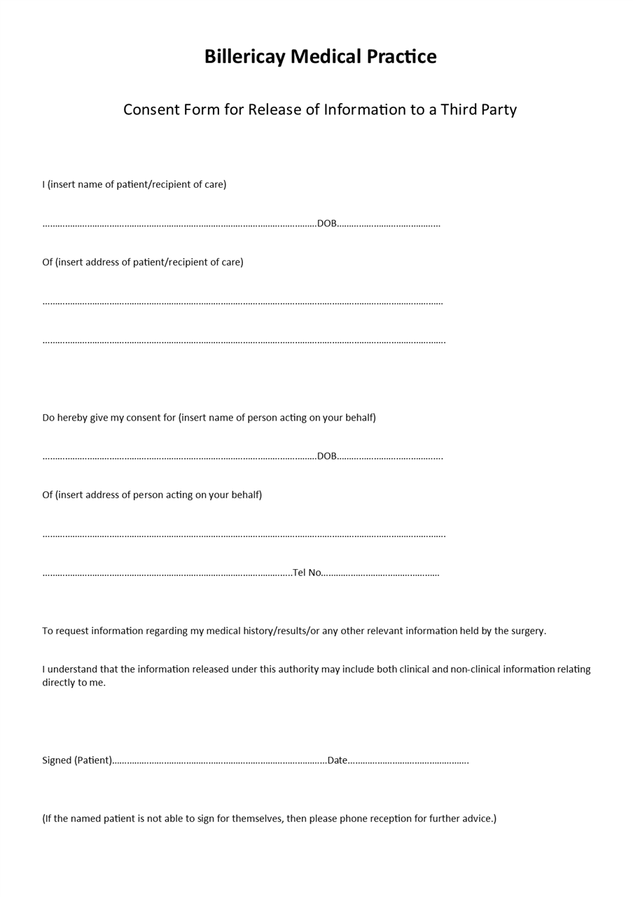 Third Party Consent Form